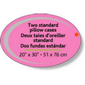 Fluorescent Pink Flexo-Printed Stock Oval Roll Labels (2"x3")